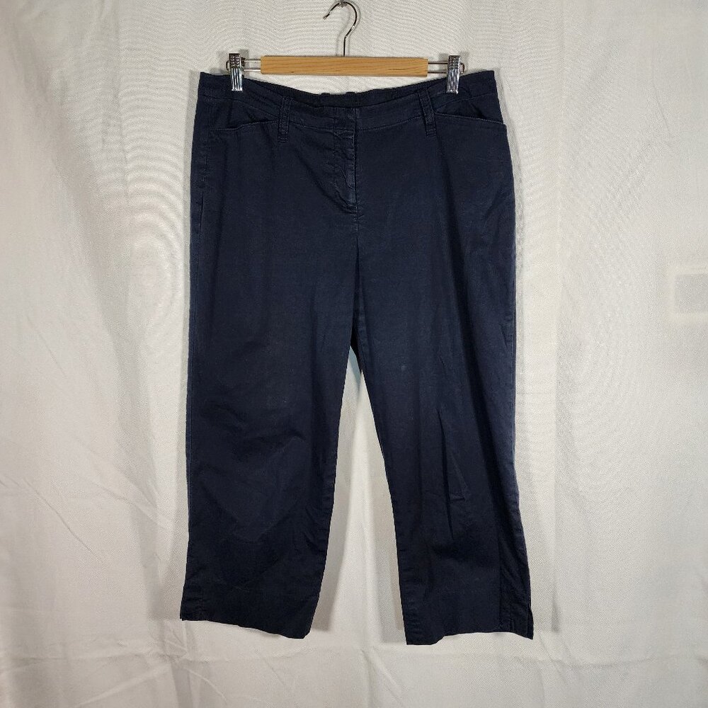 CAbi Capris Black Cotton Stretch Women's Size 10